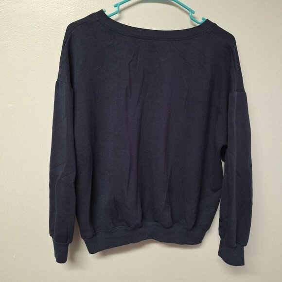 Yoda Grogu But First Snacks Crew Neck Sweatshirt Girls 12 14 Dark Blue Star Wars - Picture 4 of 7